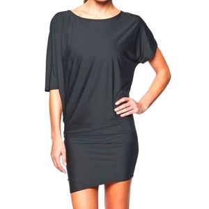 Athleta Sunlover Hilo UPF Asymmetrical Dress in Black Medium